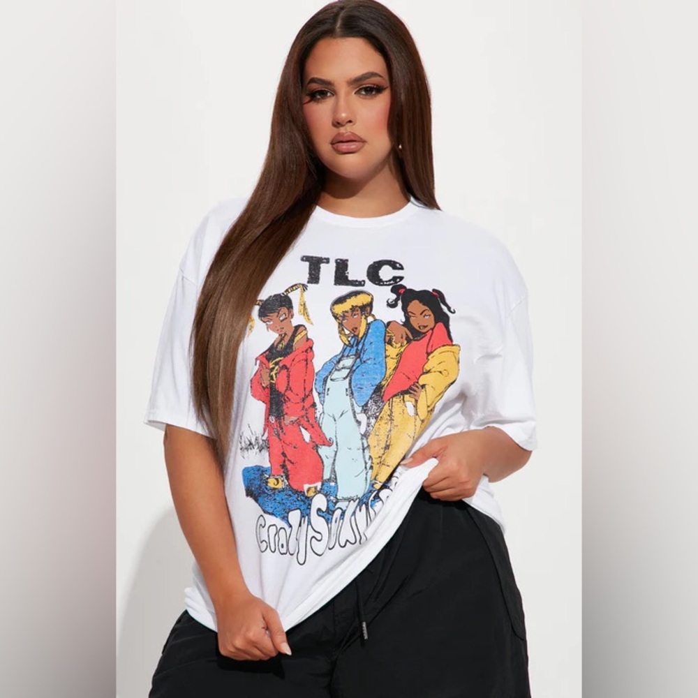 TLC CrazySexyCool Cartoon Graphic Tee - Off White Size 2X Oversized NWOT